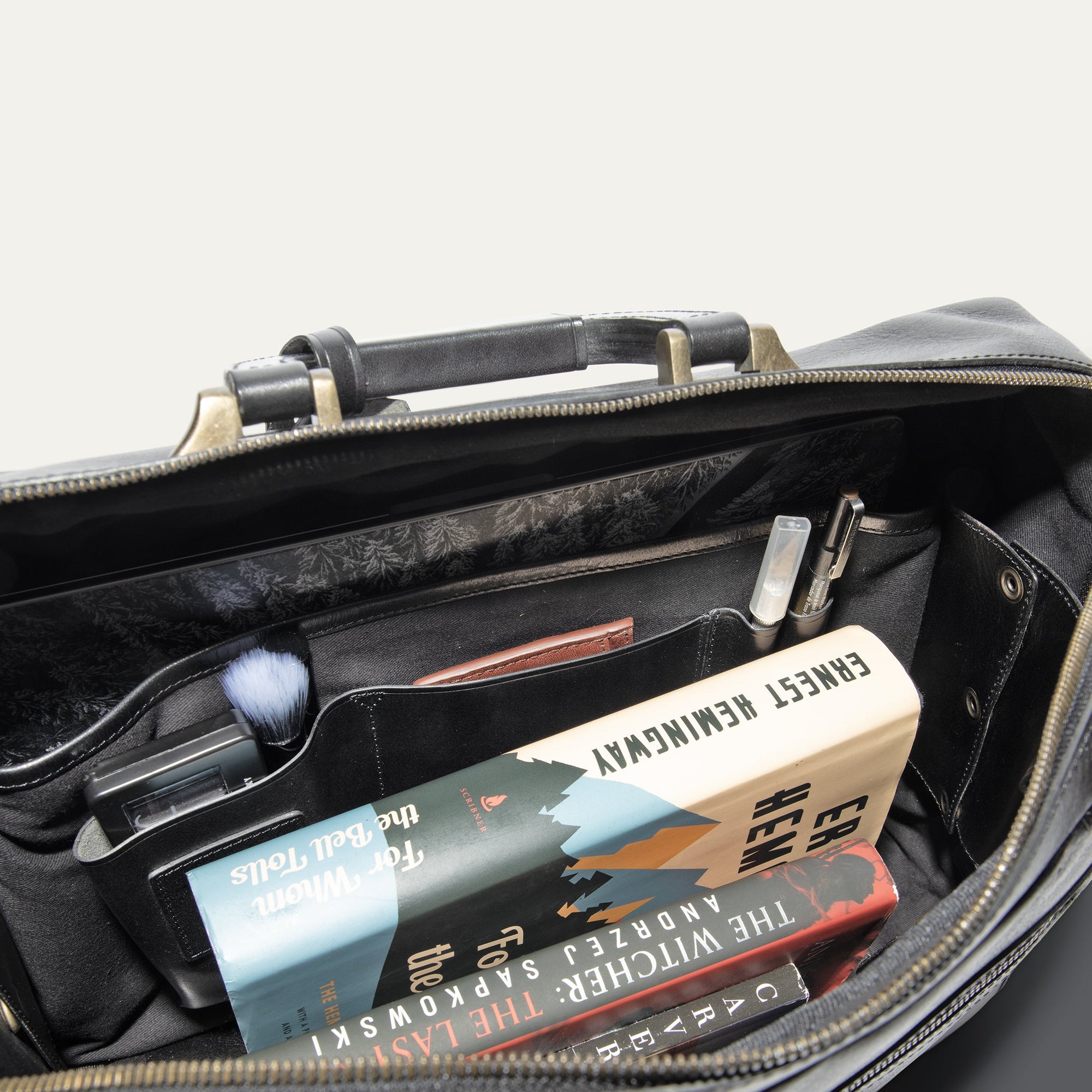 The Continental Briefcase (The William Collection) in Black by Will Leather Goods