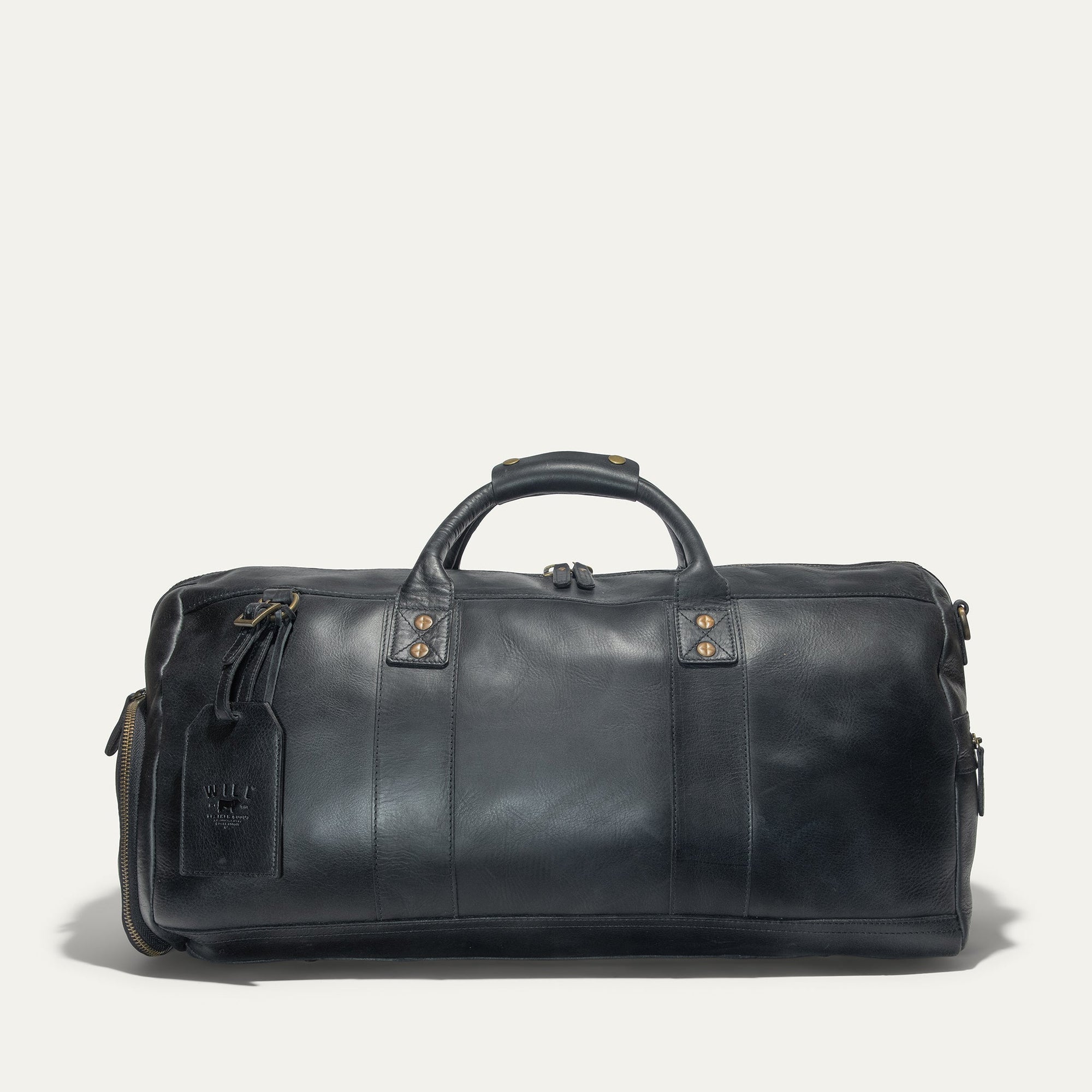 Atticus Leather Shoe Duffle in Black by Will Leather Goods