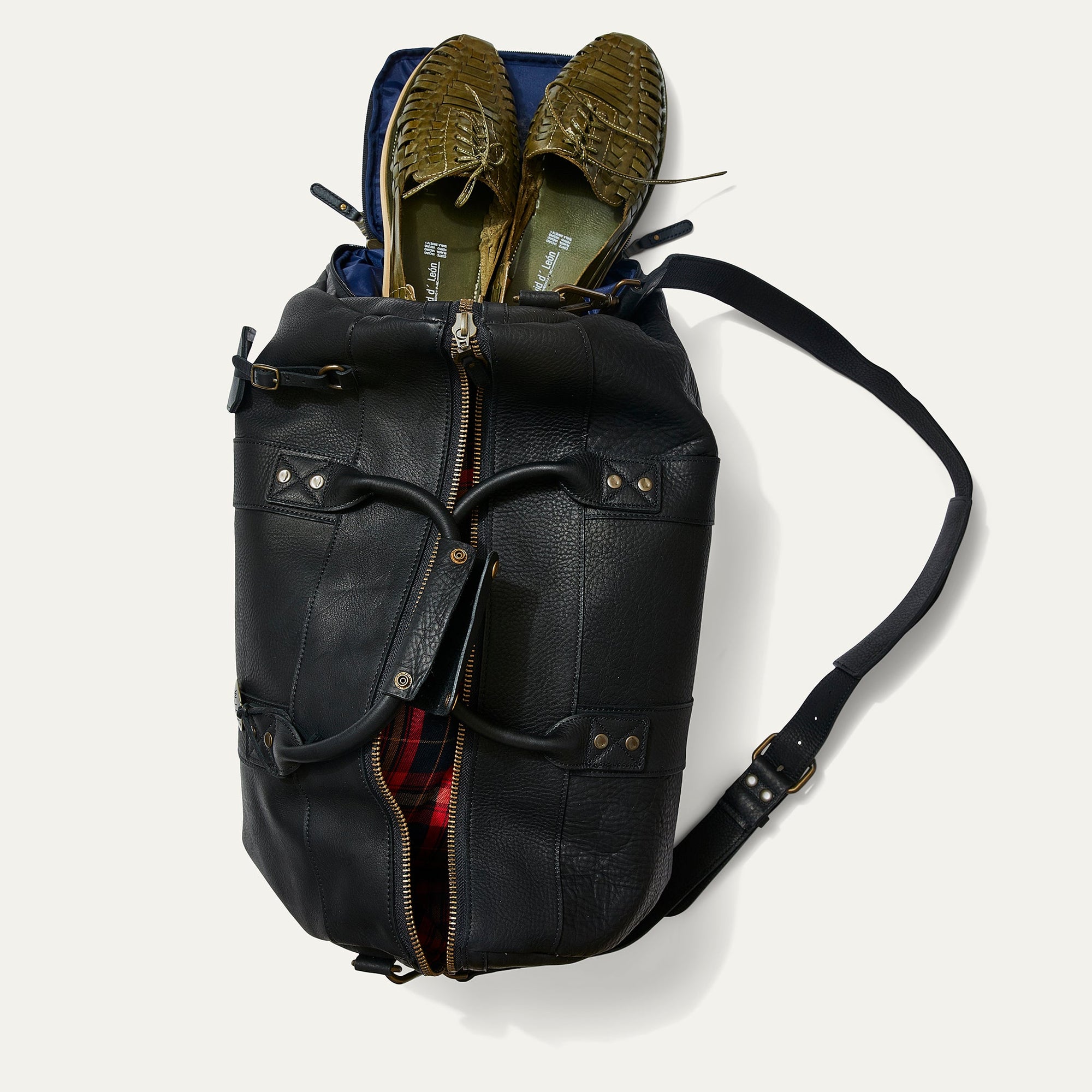 Atticus Leather Shoe Duffle in Black by Will Leather Goods