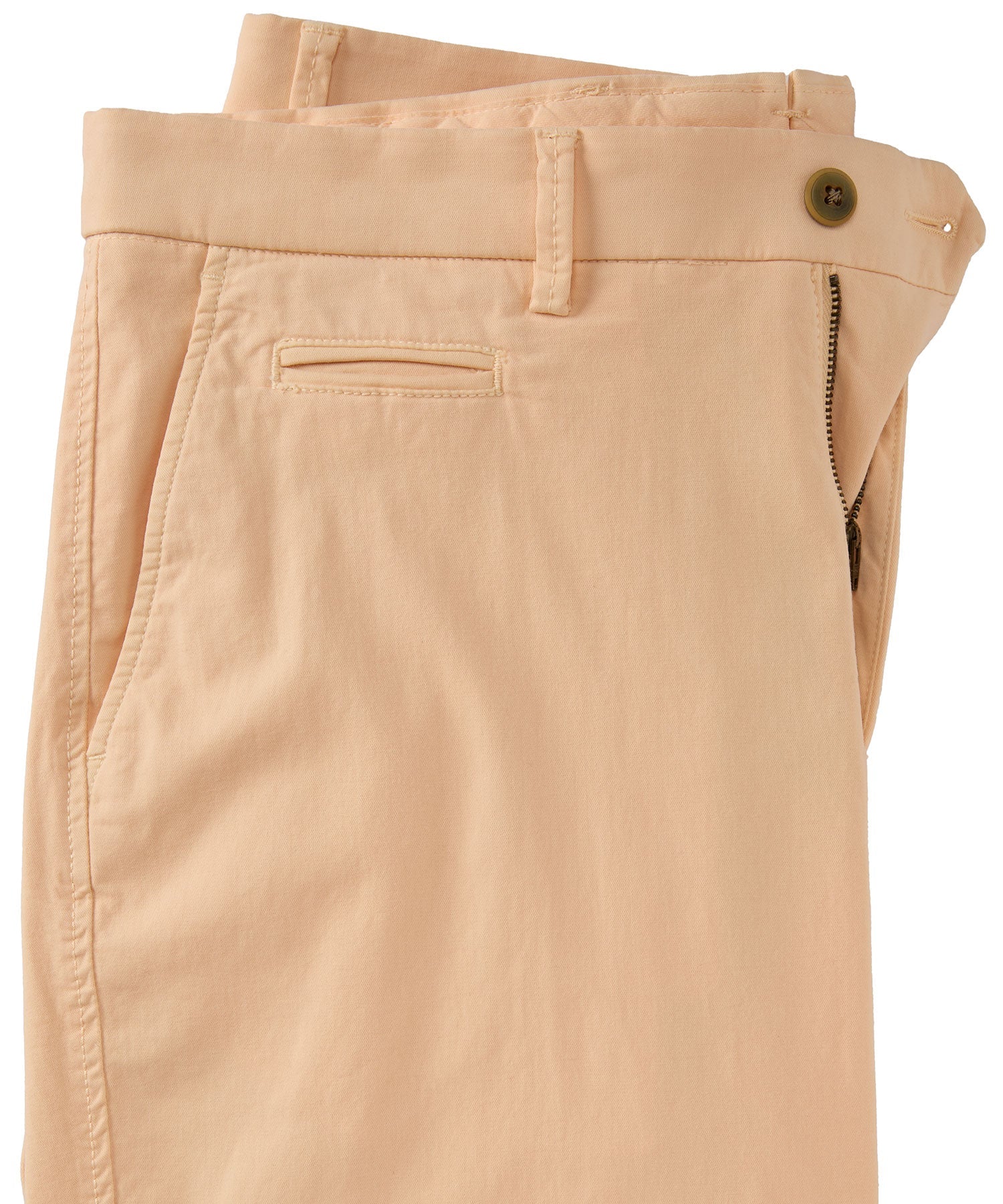 Broken Twill Stretch Cotton Shorts in Apricot Ice (Drummond Traditional Fit) by Ballin
