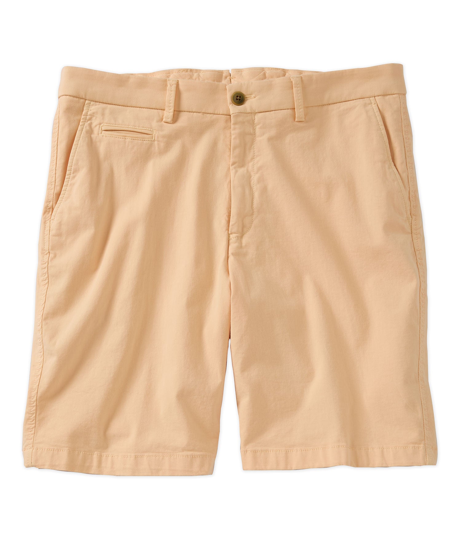 Broken Twill Stretch Cotton Shorts in Apricot Ice (Drummond Traditional Fit) by Ballin
