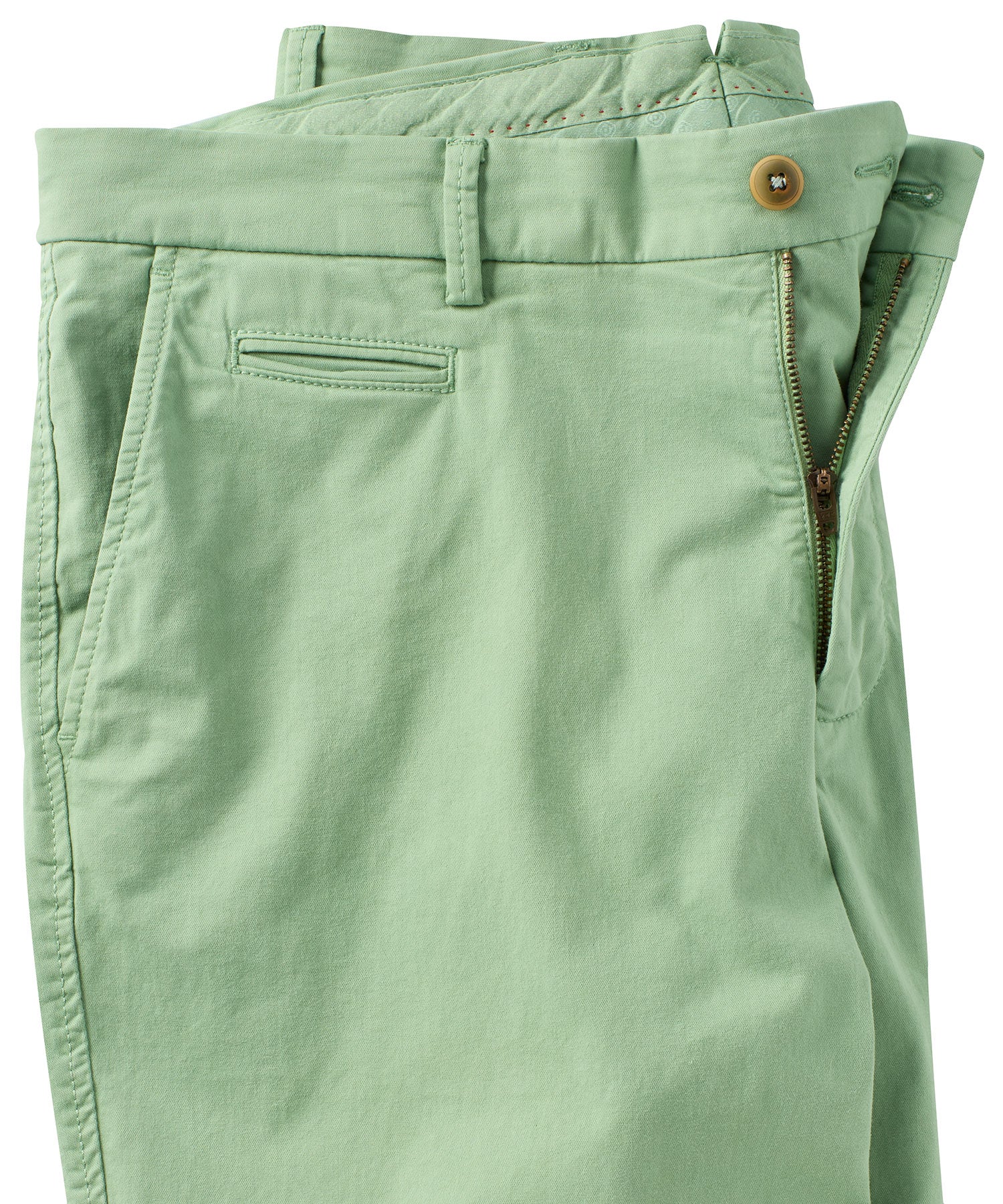 Broken Twill Stretch Cotton Shorts in Basil (College Modern Fit - 8" Inseam) by Ballin