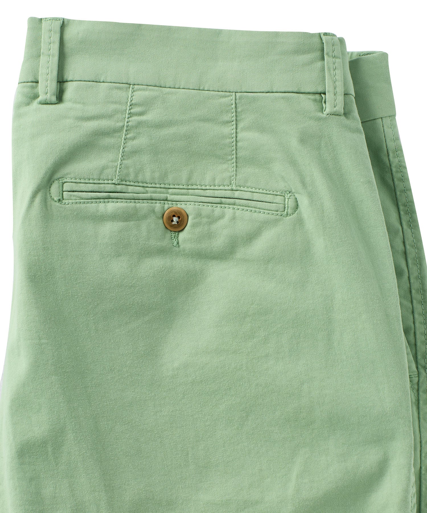 Broken Twill Stretch Cotton Shorts in Basil (College Modern Fit - 8" Inseam) by Ballin