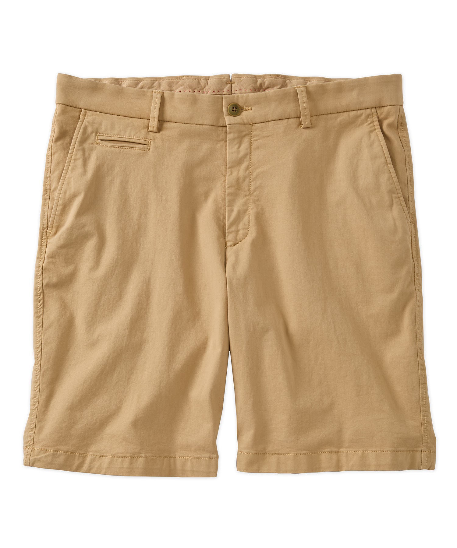 Broken Twill Stretch Cotton Shorts in Burlap (College Modern Fit - 8" Inseam) by Ballin