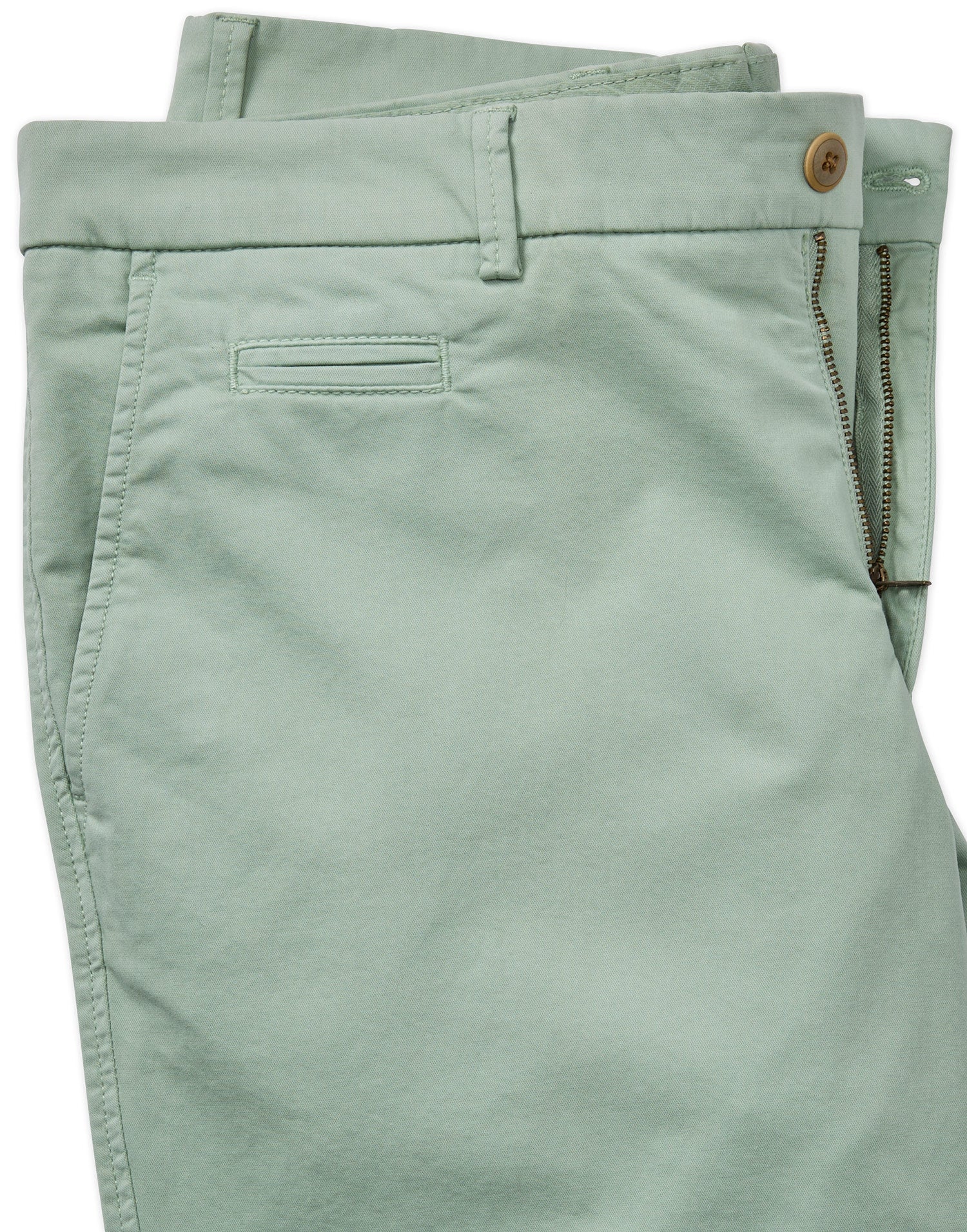 Broken Twill Stretch Cotton Shorts in Dusty Green (Drummond Traditional Fit) by Ballin