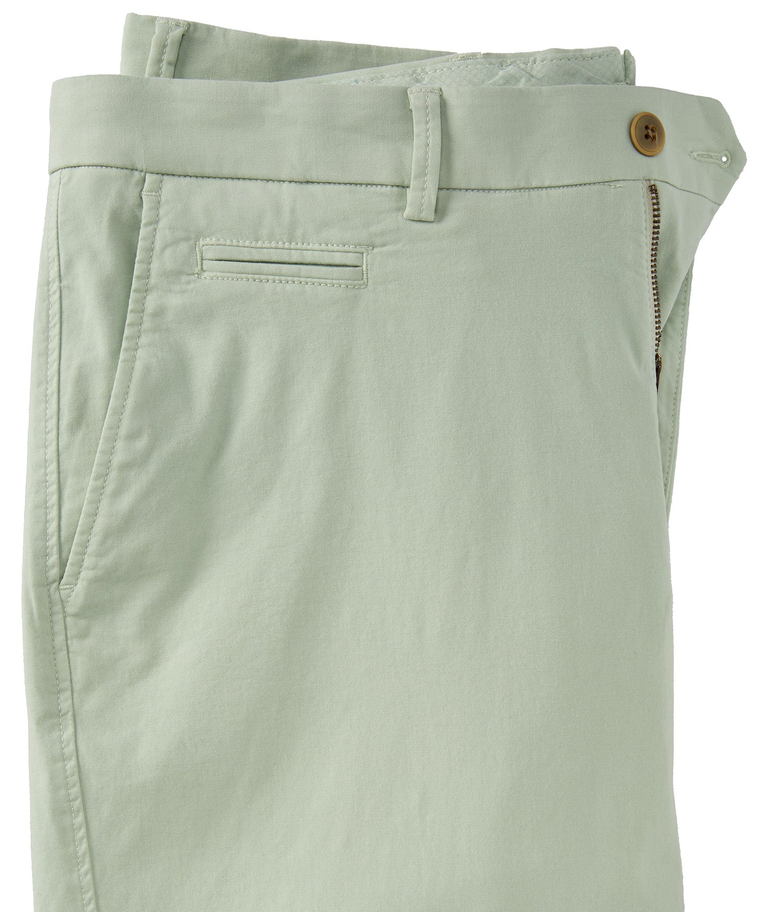 Broken Twill Stretch Cotton Shorts in Frosty Green (College Modern Fit - 8" Inseam) by Ballin