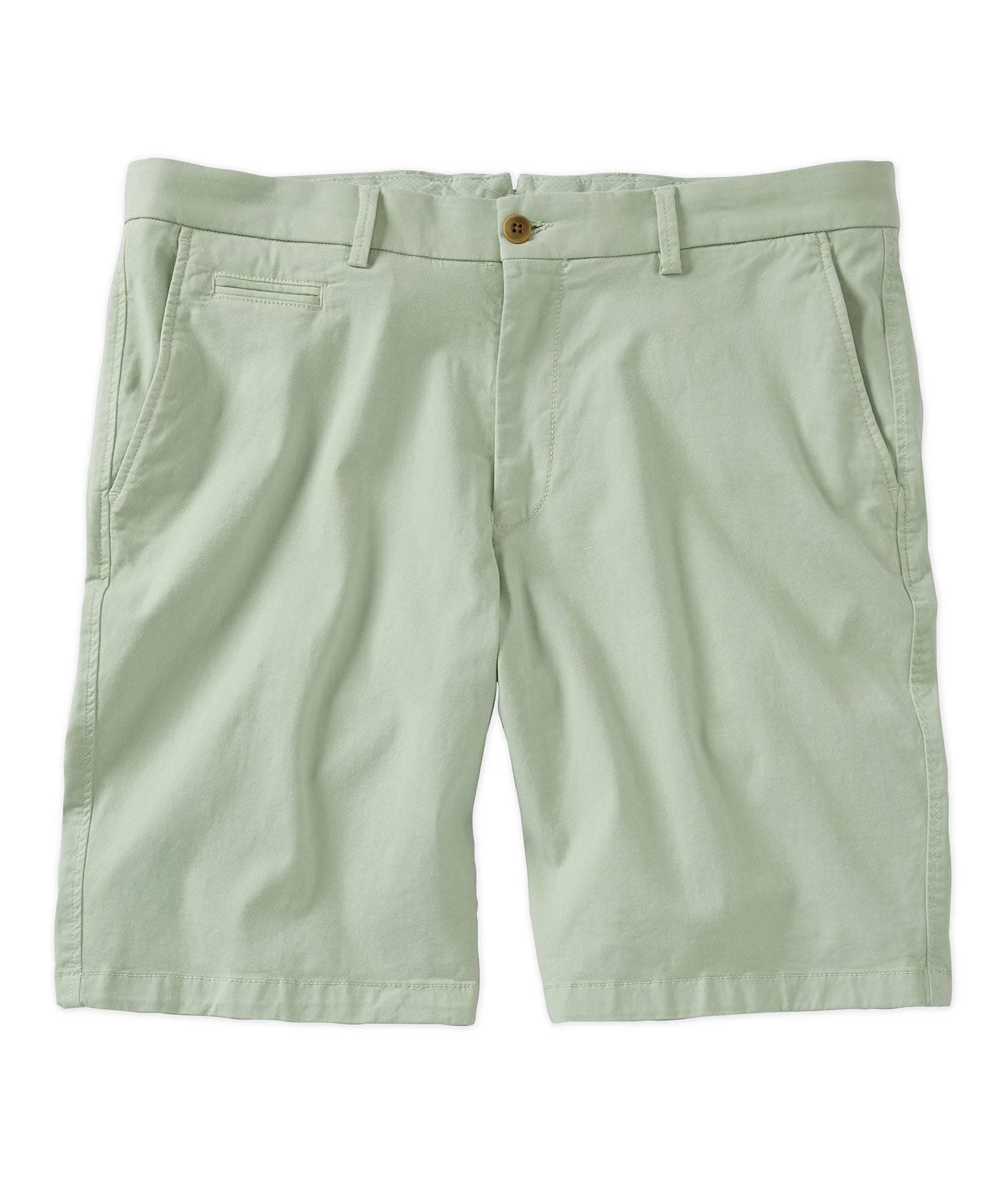 Broken Twill Stretch Cotton Shorts in Frosty Green (College Modern Fit - 8" Inseam) by Ballin