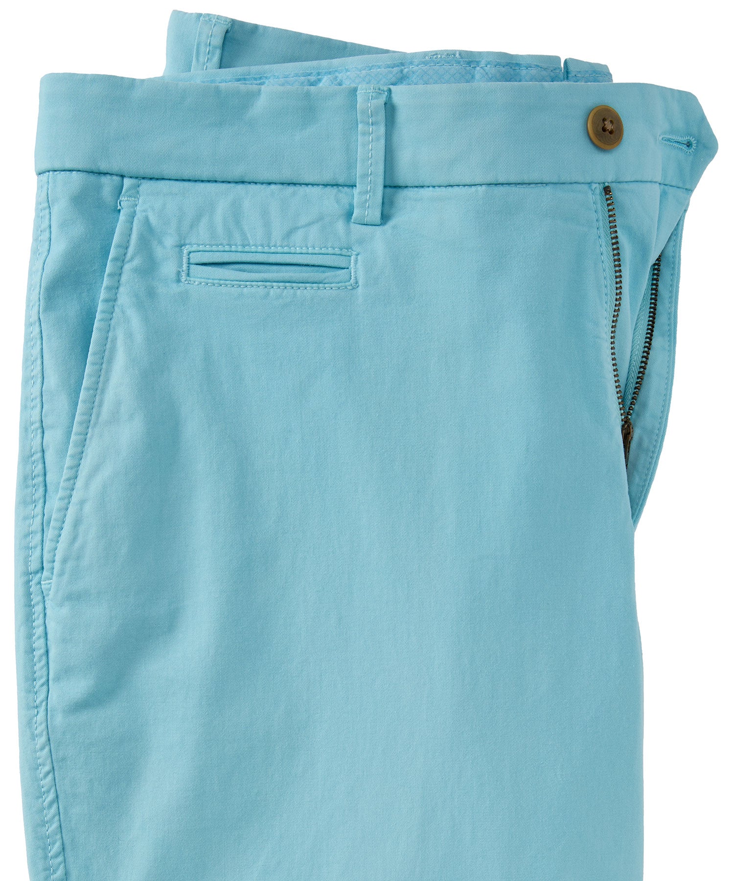 Broken Twill Stretch Cotton Shorts in Gulf Blue (Drummond Traditional Fit) by Ballin