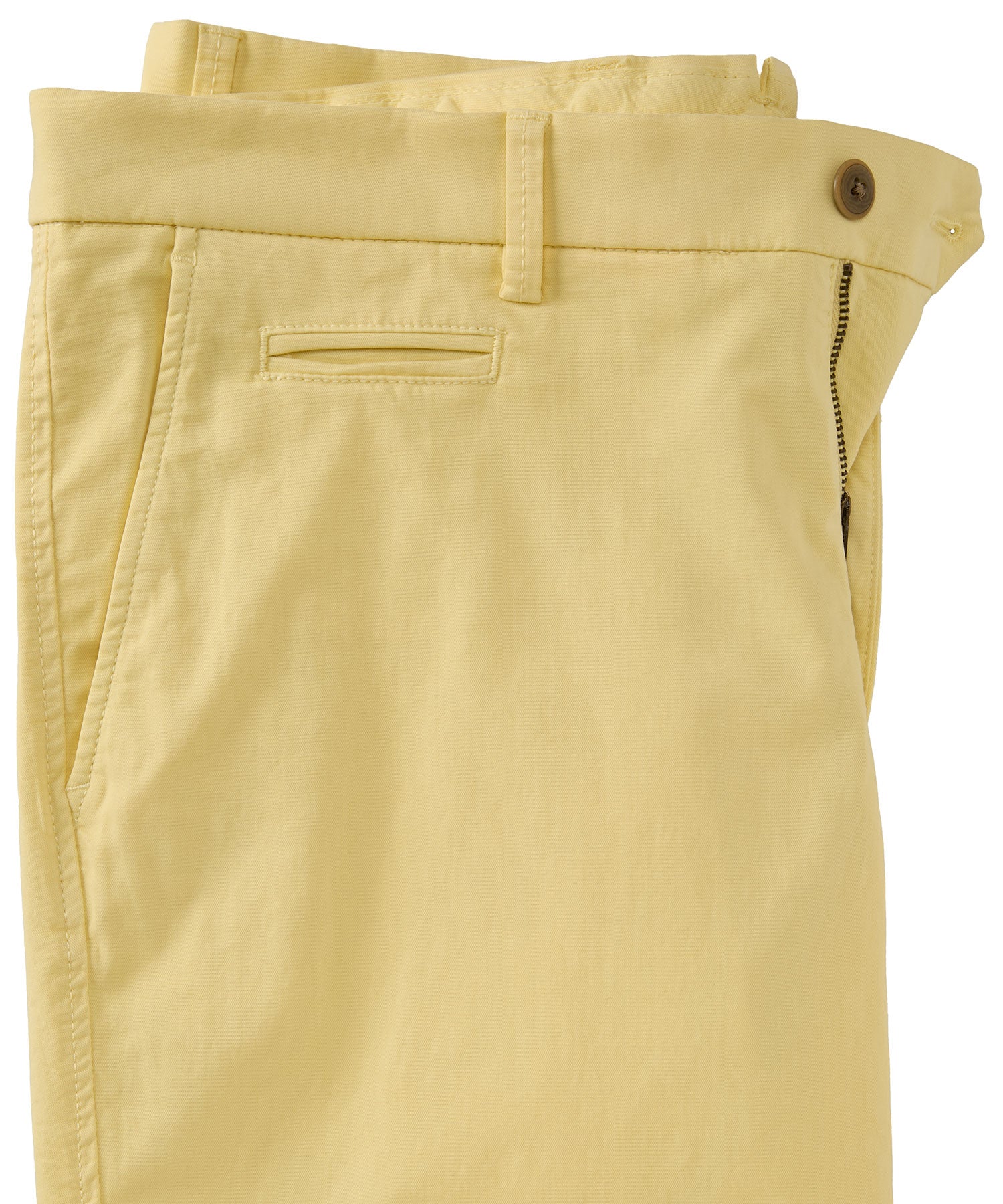 Broken Twill Stretch Cotton Shorts in Pineapple, Size 34 (Drummond Traditional Fit) by Ballin
