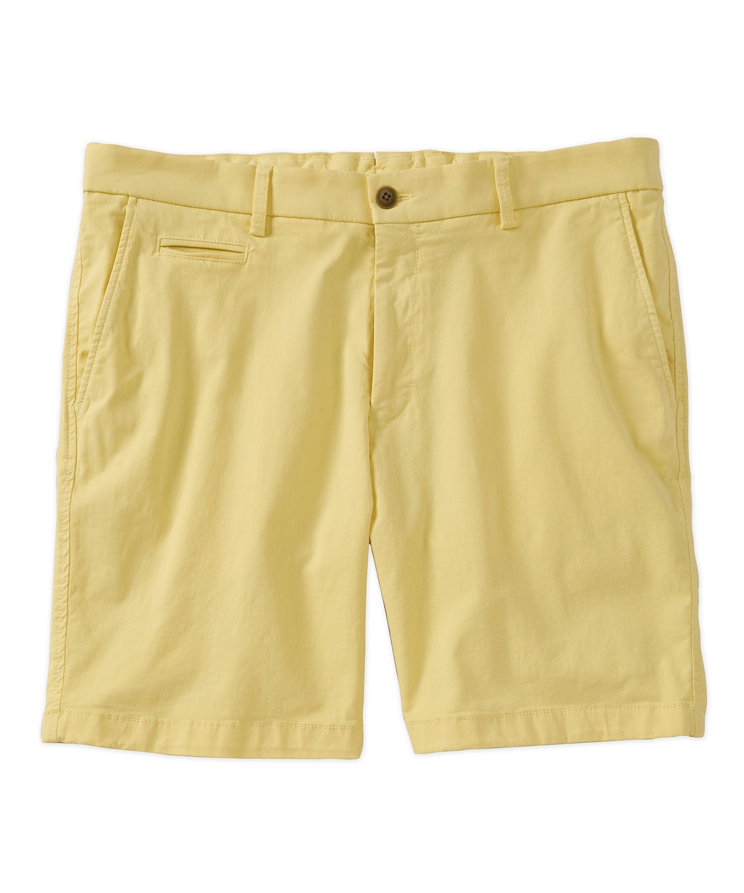 Broken Twill Stretch Cotton Shorts in Pineapple, Size 34 (Drummond Traditional Fit) by Ballin