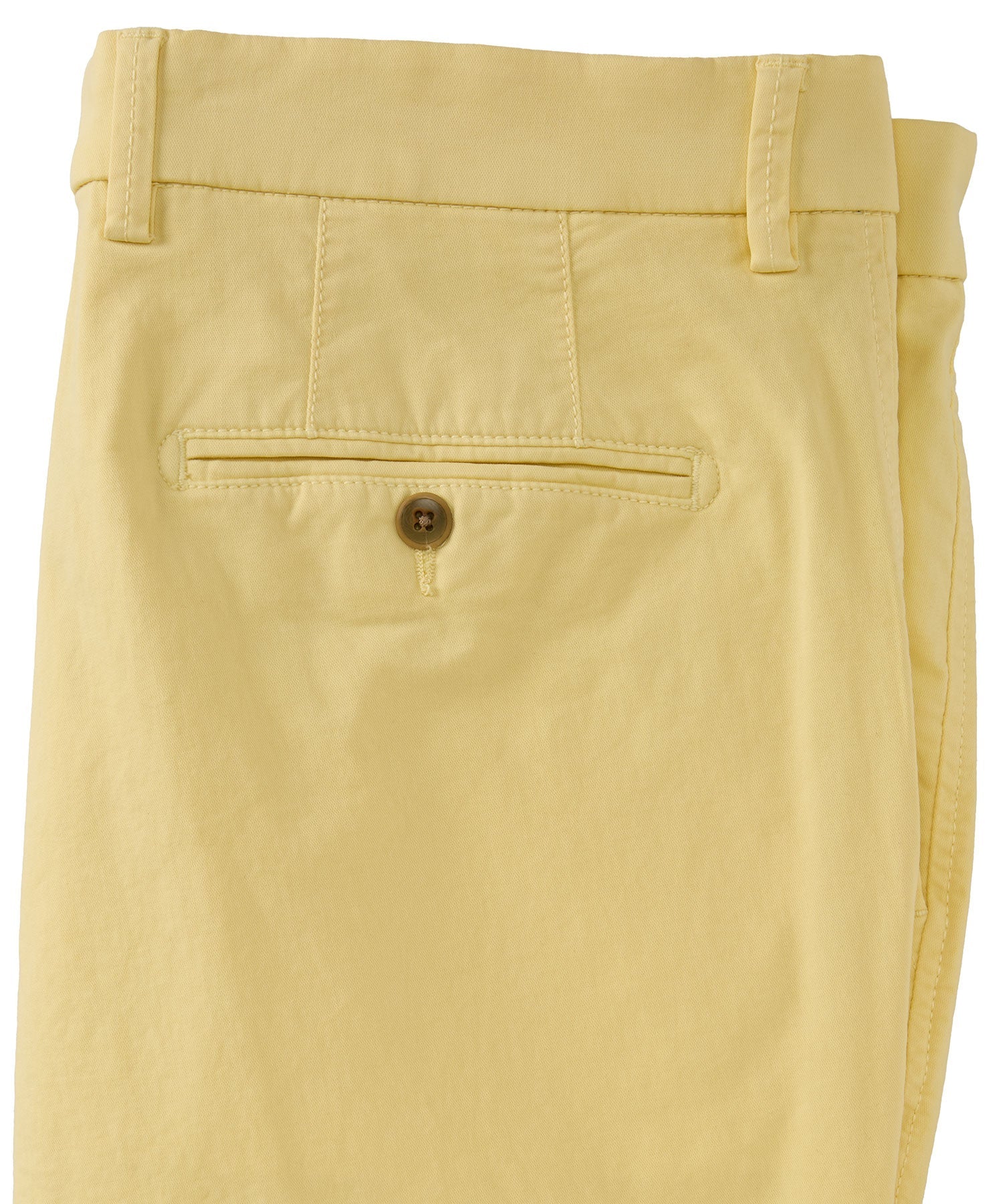 Broken Twill Stretch Cotton Shorts in Pineapple, Size 34 (Drummond Traditional Fit) by Ballin
