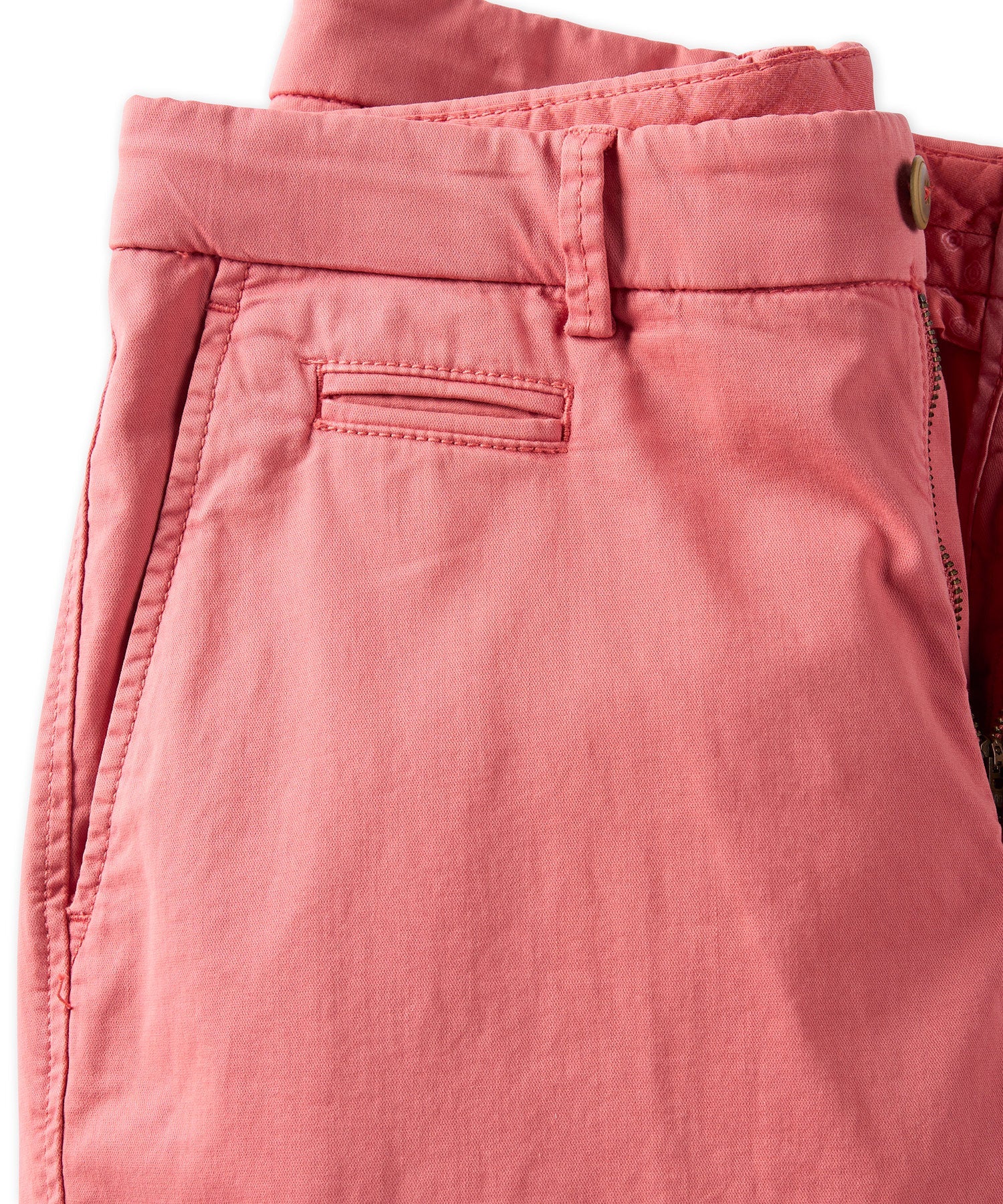 Broken Twill Stretch Cotton Shorts in Red (College Modern Fit - 8" Inseam) by Ballin