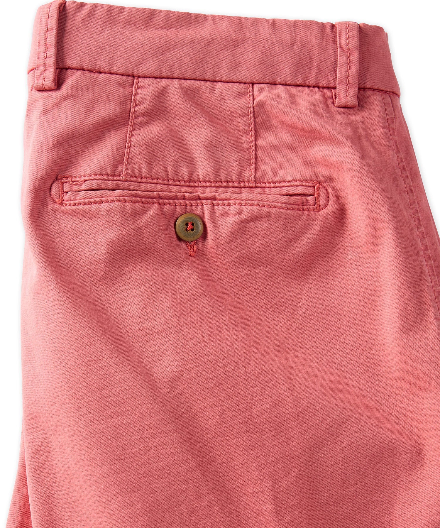 Broken Twill Stretch Cotton Shorts in Red (College Modern Fit - 8" Inseam) by Ballin