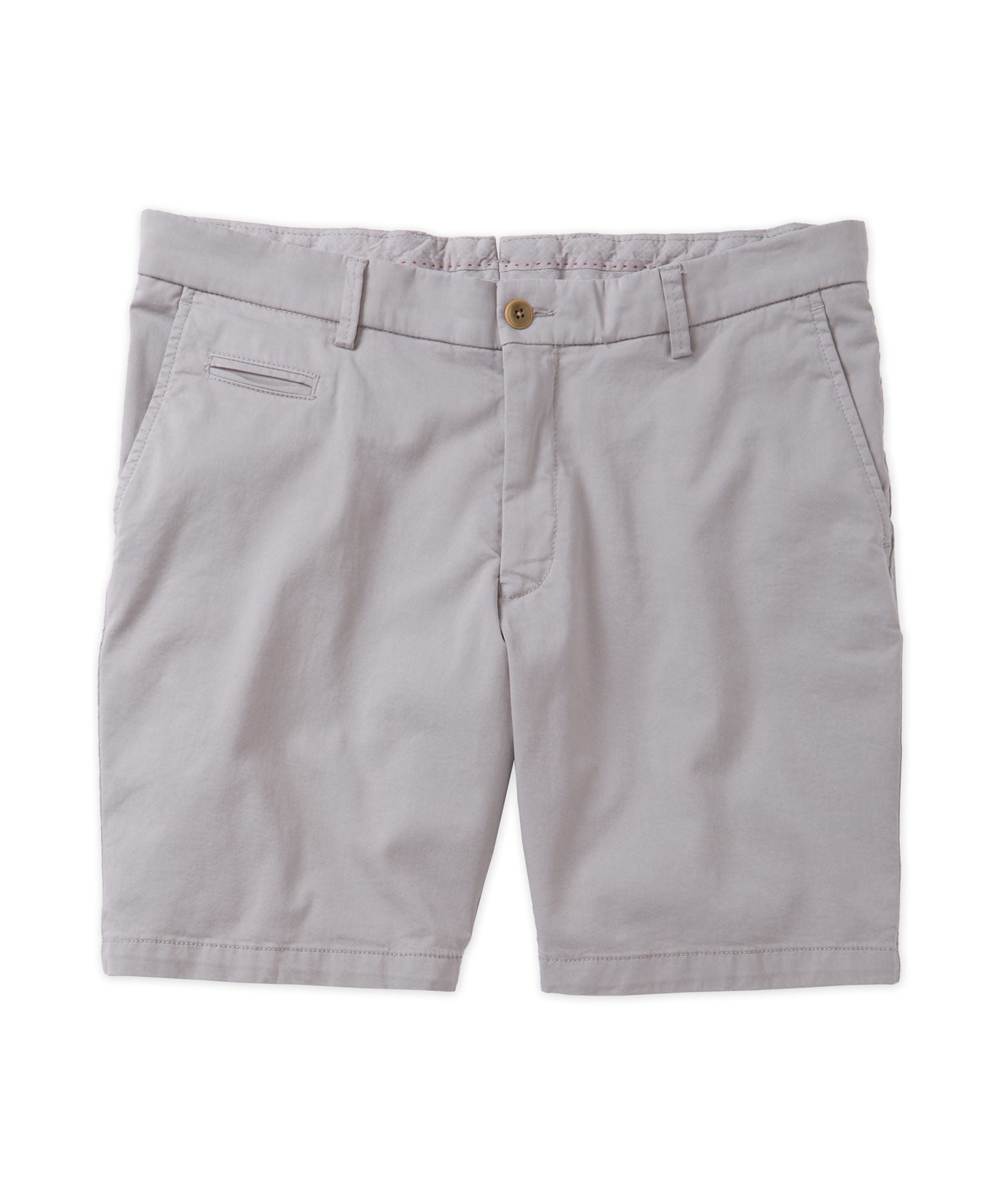 Broken Twill Stretch Cotton Shorts in Shark (College Modern Fit - 8" Inseam) by Ballin