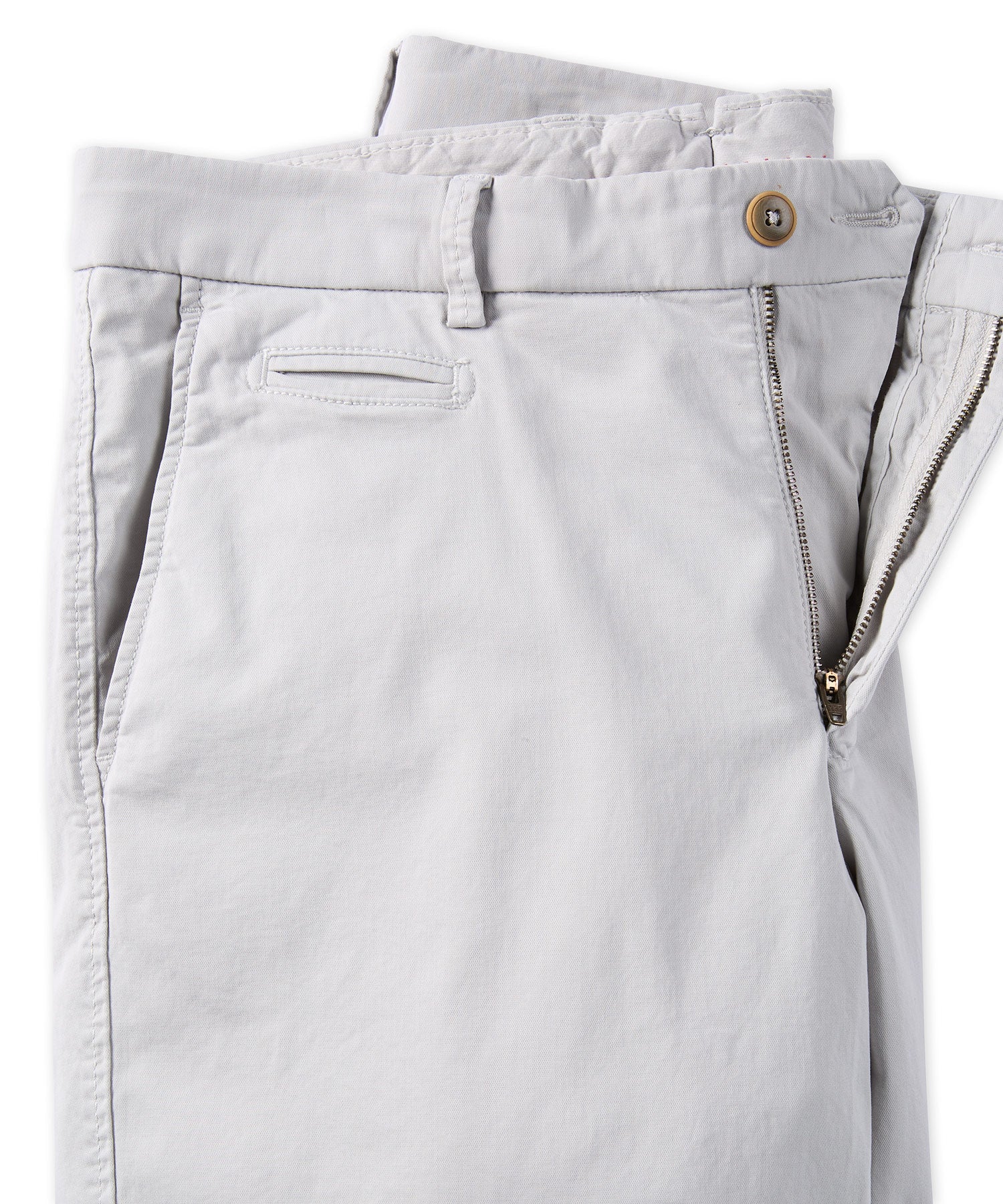 Broken Twill Stretch Cotton Shorts in Stone Grey (Drummond Traditional Fit) by Ballin