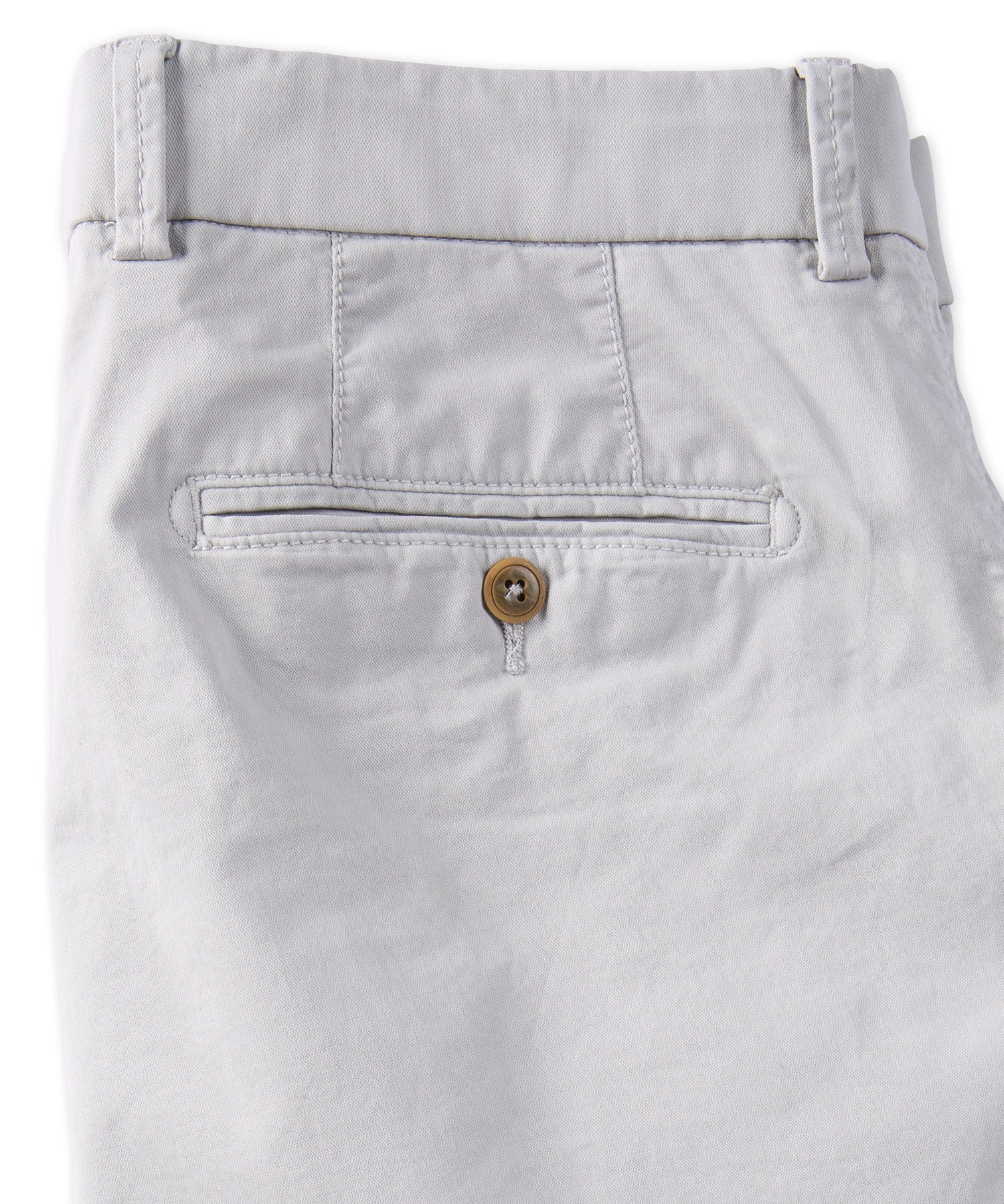 Broken Twill Stretch Cotton Shorts in Stone Grey (Drummond Traditional Fit) by Ballin