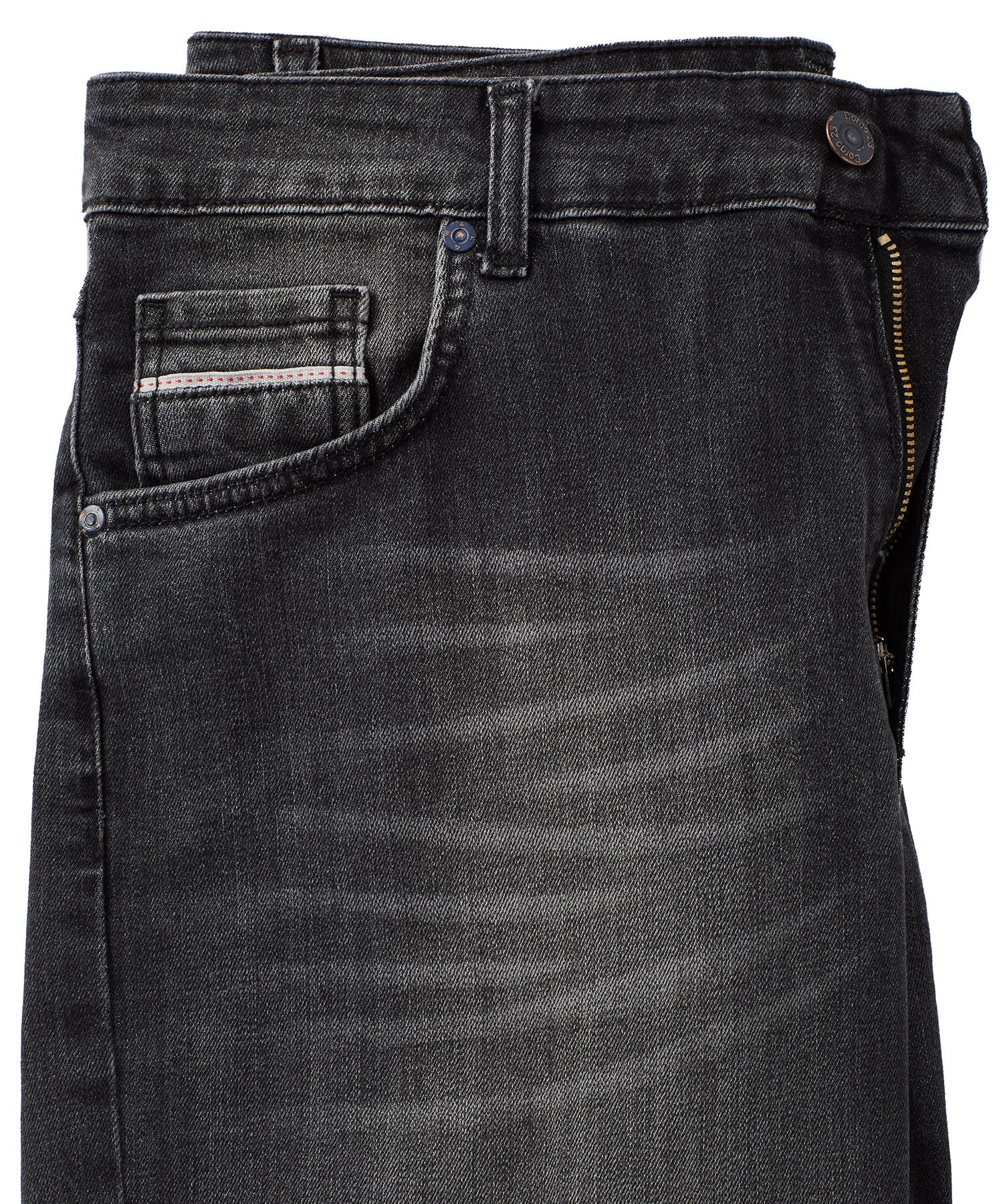 Italian Stretch Denim Jean in Black (Modern Straight Fit) by Borgo28