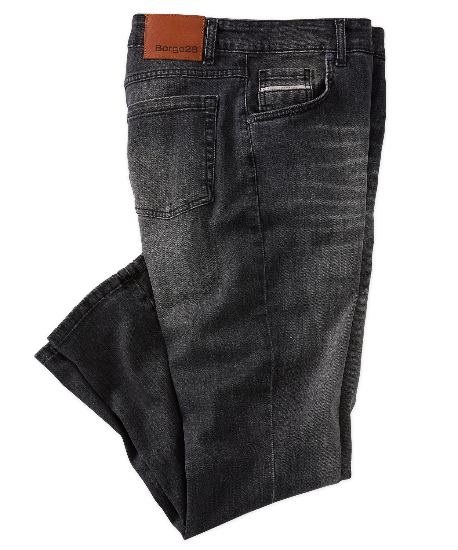 Italian Stretch Denim Jean in Black (Modern Straight Fit) by Borgo28