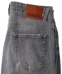 Italian Stretch Denim Jean in Charcoal (Modern Straight Fit) by Borgo28
