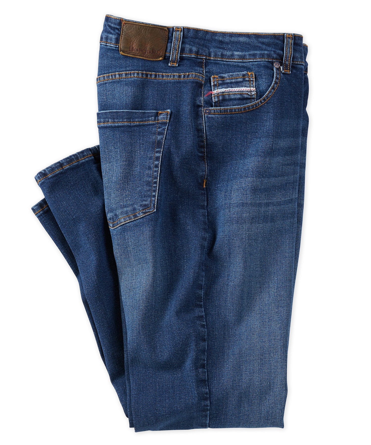 Italian Stretch Denim Jean in Indigo (Modern Straight Fit) by Borgo28