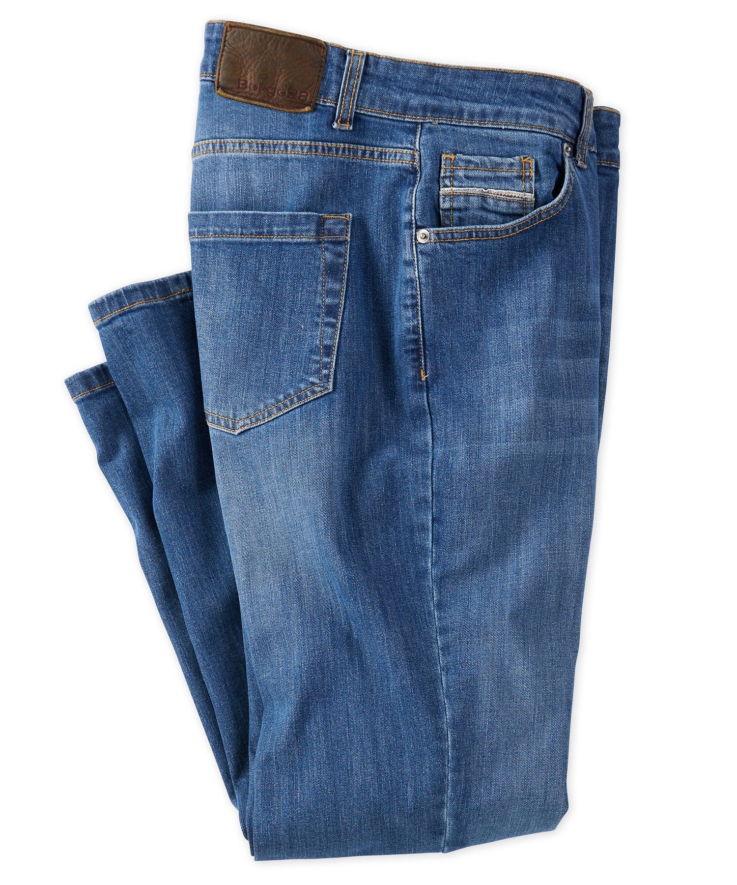 Italian Stretch Denim Jean in Light Blue (Modern Straight Fit) by Borgo28
