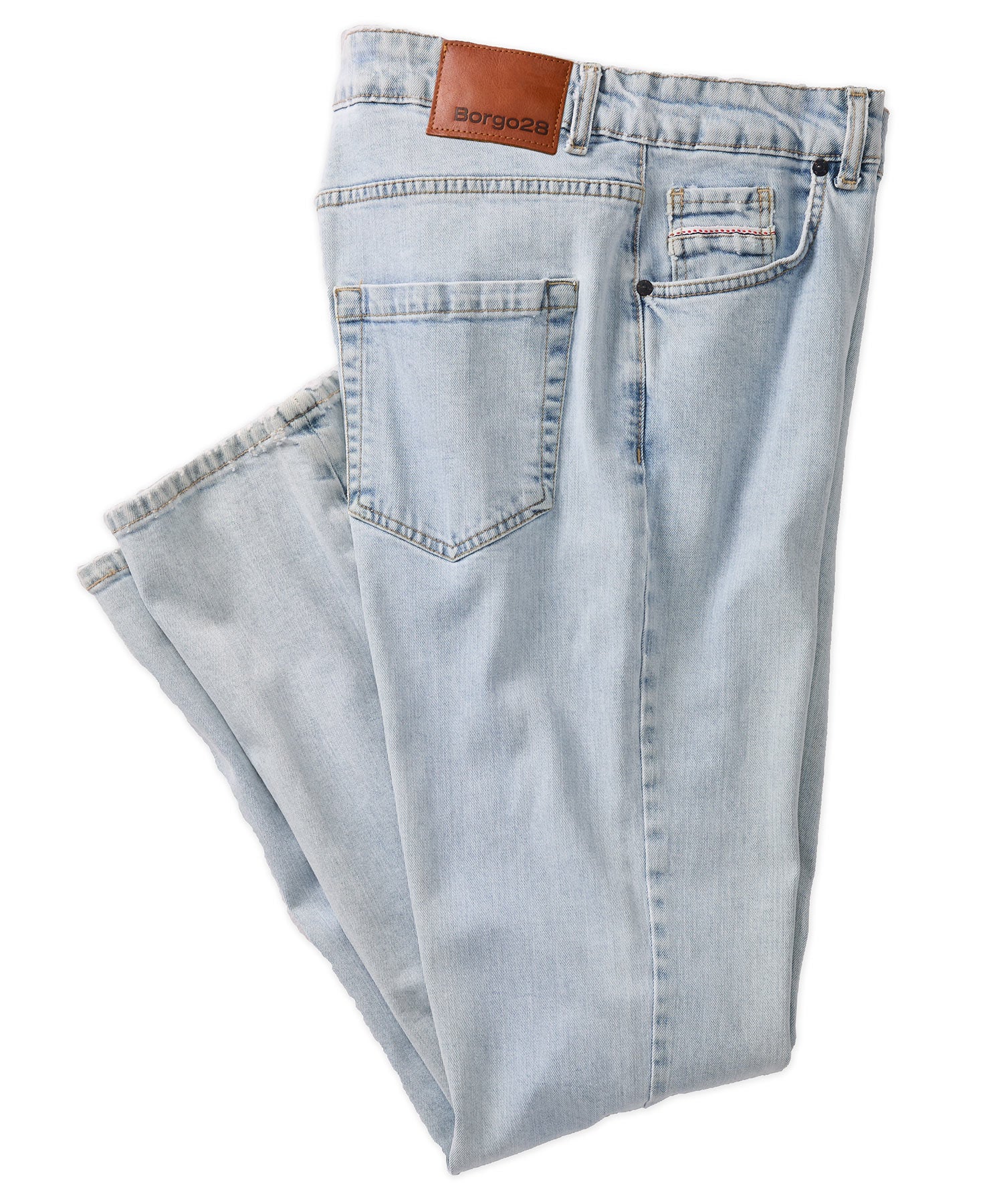 Italian Stretch Denim Jean in Light Blue (Modern Straight Fit) by Borgo28