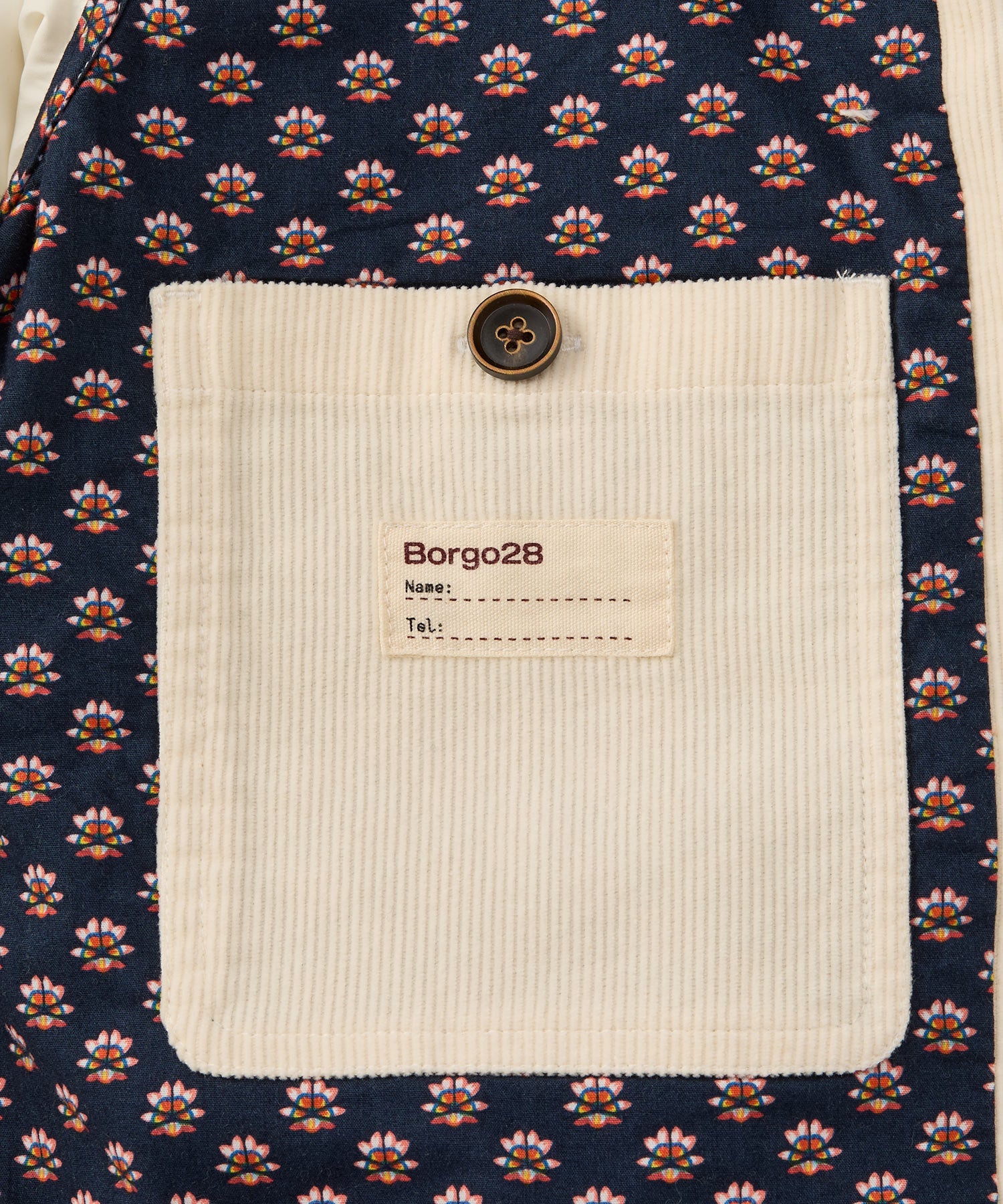 14 Wale Corduroy Chore Coat in Off White by Borgo28