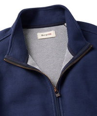 Double Knit Zip-Front Jacket in Dark Navy by Borgo28
