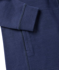 Double Knit Zip-Front Jacket in Dark Navy by Borgo28