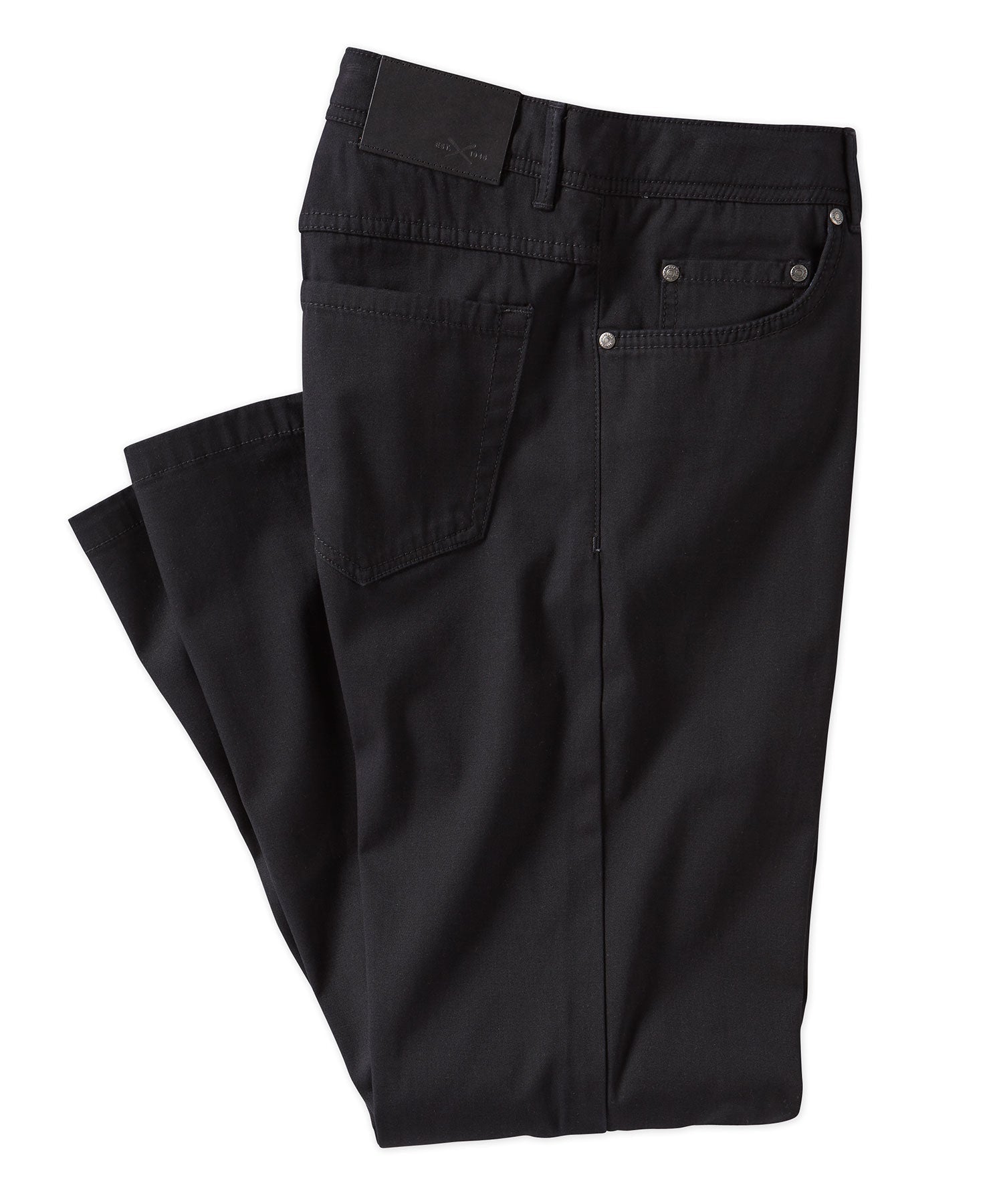 Perma Color Pima Twill 5-Pocket Pants in Black (Crescent Modern Fit) by Ballin