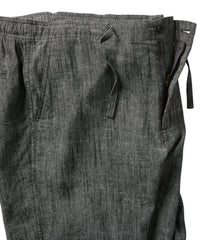 Linen Blend Drawstring Beach Shorts in Charcoal by Borgo28