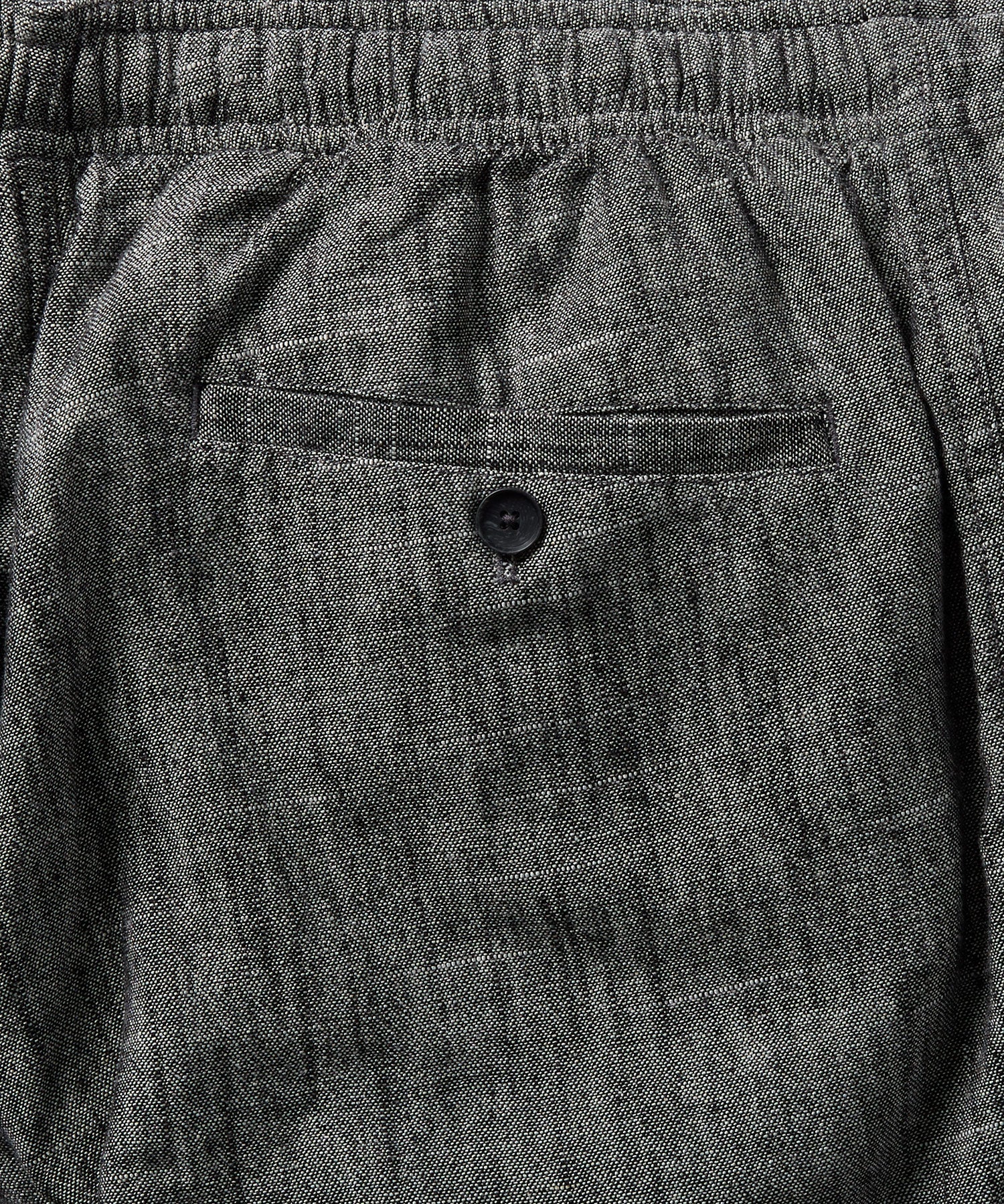 Linen Blend Drawstring Beach Shorts in Charcoal by Borgo28