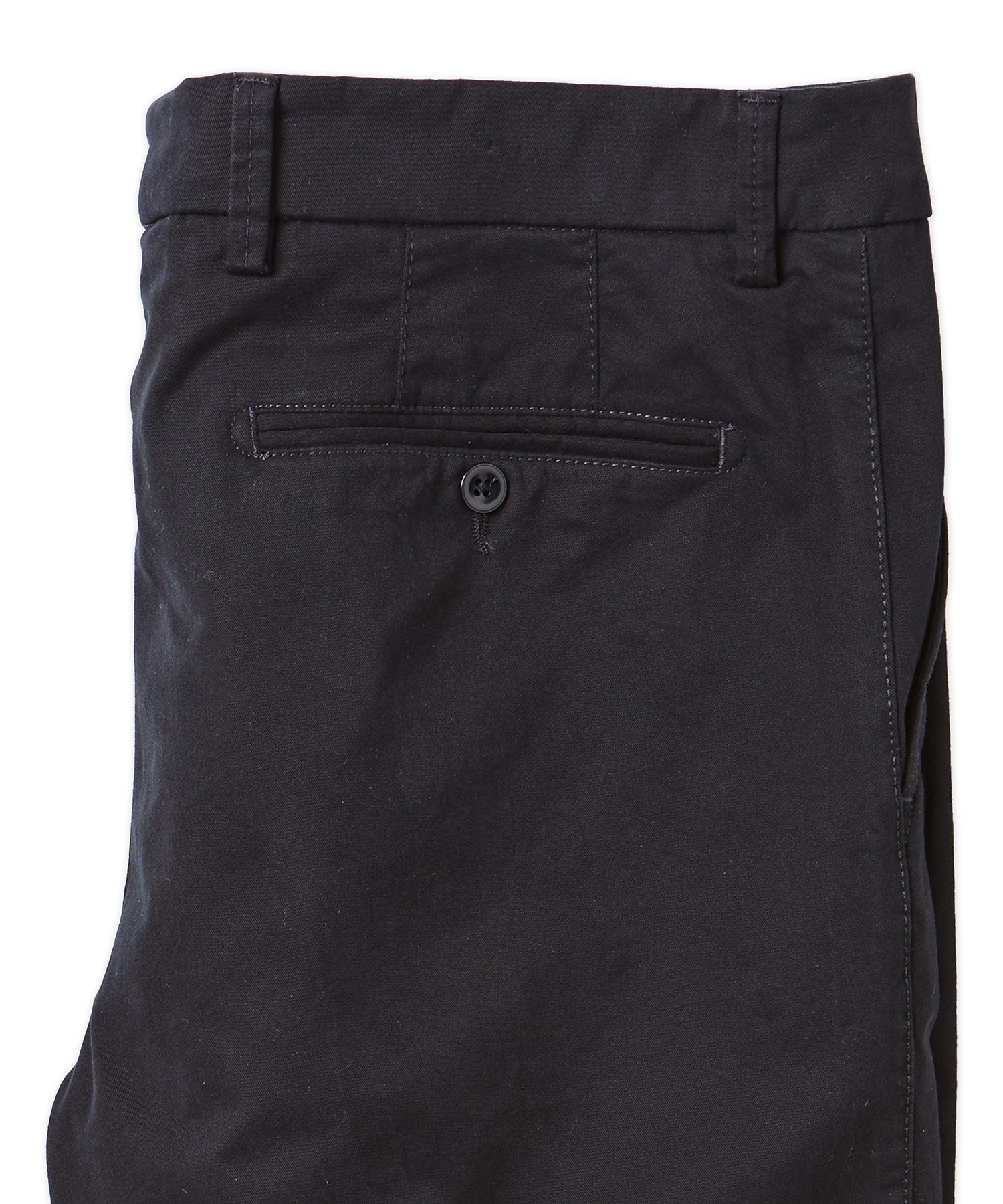 Perma Color Pima Twill Khaki Pants in Black (Flat Front Models) by Ballin