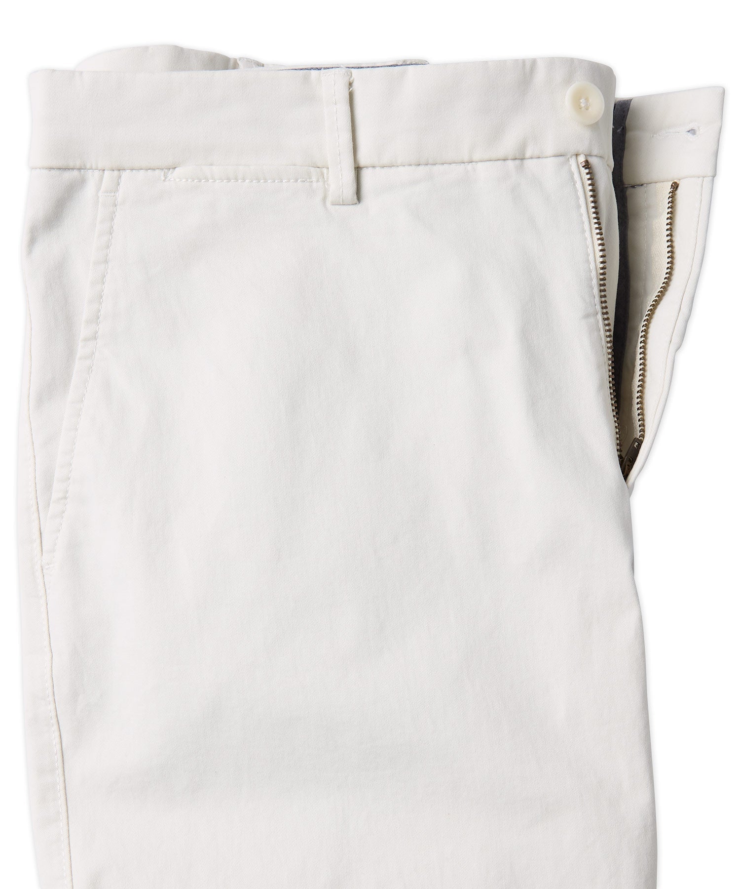 Perma Color Pima Twill Khaki Pants in Bone (Flat Front Models) by Ballin