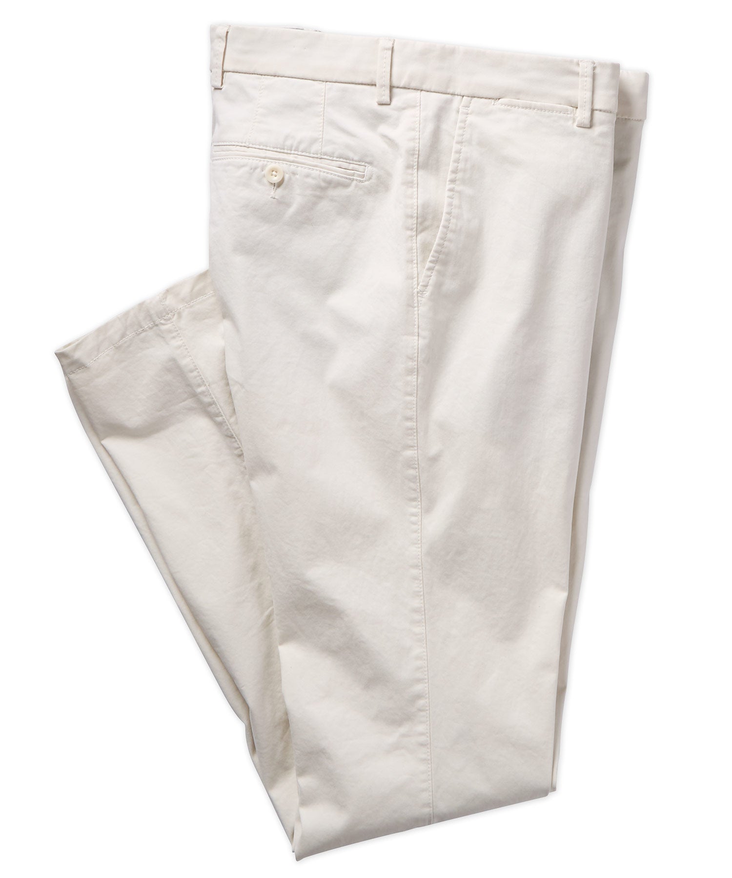 Perma Color Pima Twill Khaki Pants in Bone (Flat Front Models) by Ballin