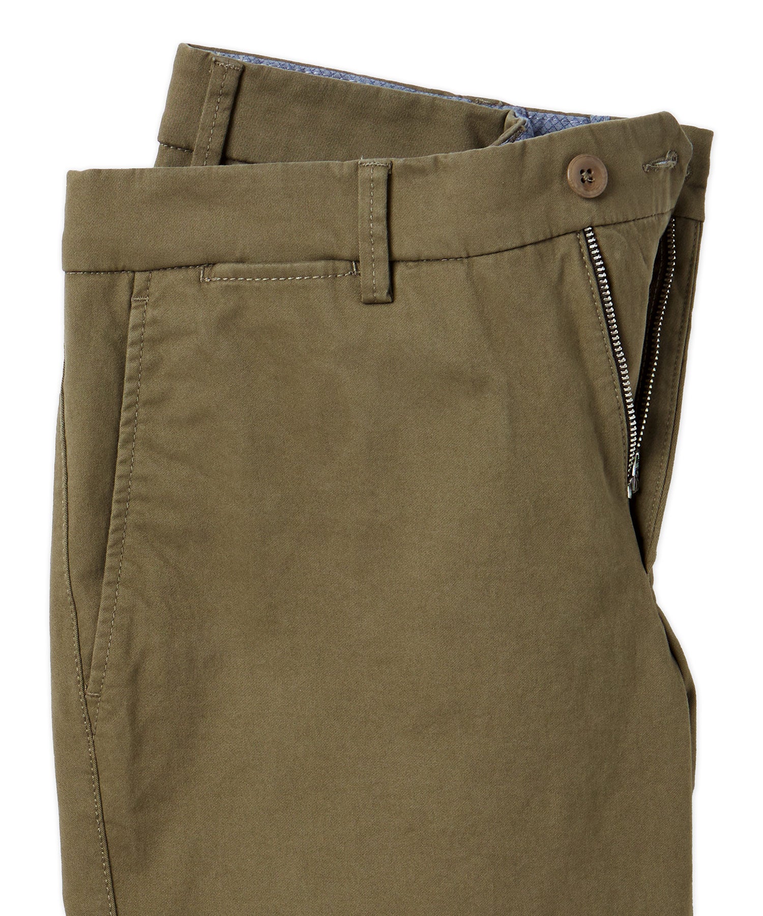 Perma Color Pima Twill Khaki Pants in Fatigue (Flat Front Models) by Ballin