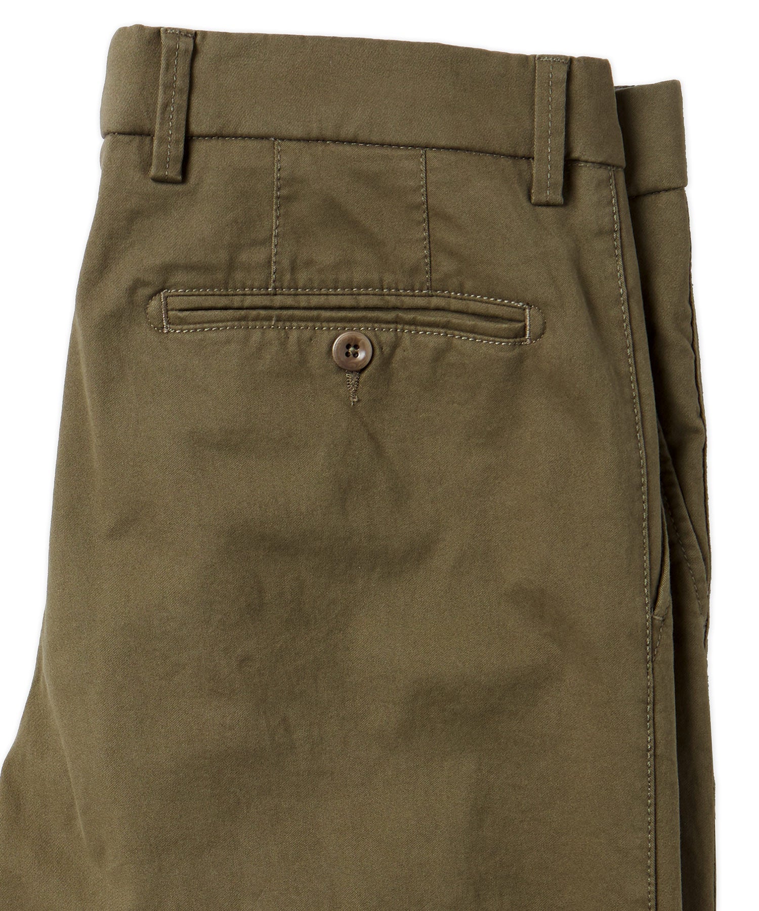 Perma Color Pima Twill Khaki Pants in Fatigue (Flat Front Models) by Ballin