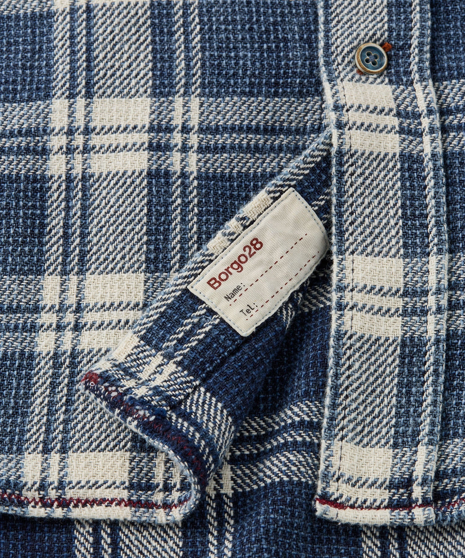 Twill Indigo Weave Long-Sleeve Sport Shirt by Borgo28