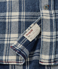 Twill Indigo Weave Long-Sleeve Sport Shirt by Borgo28