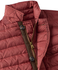 Quilted Down Puffer Jacket in Brick by Borgo28