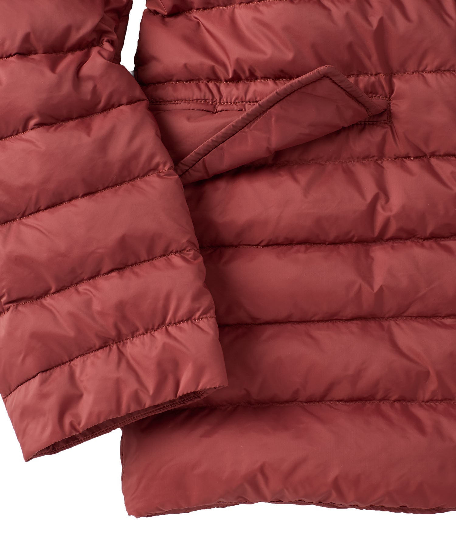Quilted Down Puffer Jacket in Brick by Borgo28