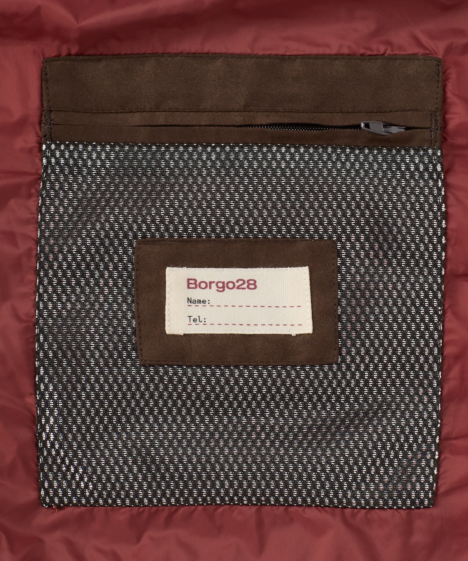 Quilted Down Puffer Jacket in Brick by Borgo28