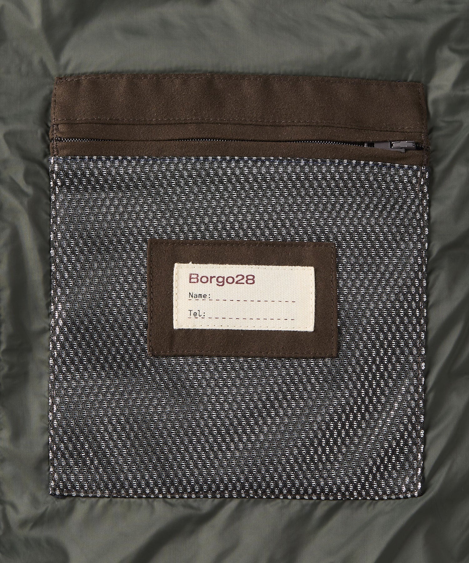 Quilted Down Puffer Jacket in Dark Olive by Borgo28