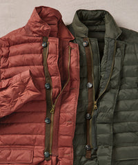 Quilted Down Puffer Jacket in Dark Olive by Borgo28