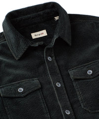 Wide Wale Cotton Corduroy Overshirt in Charcoal by Borgo28
