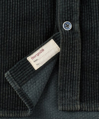 Wide Wale Cotton Corduroy Overshirt in Charcoal by Borgo28
