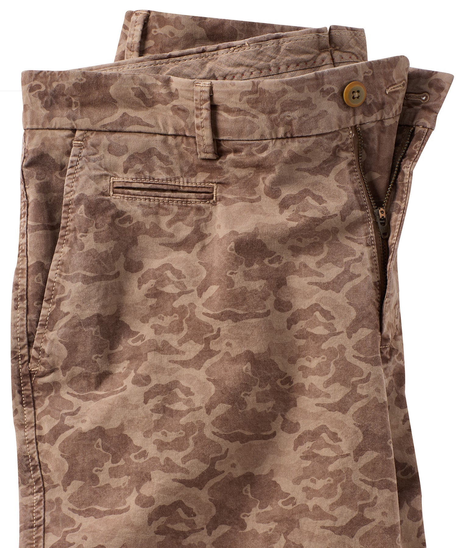 Camo Print Lightweight Superfine Stretch Twill Shorts in Choice of Colors (Drummond Traditional Fit) by Ballin