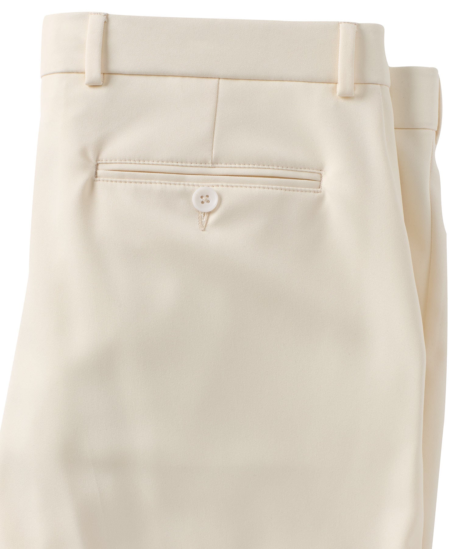 Micro Nano Travel Twill Performance Gabardine Plain Front Shorts in Oyster (Nash Relaxed Fit) by Ballin