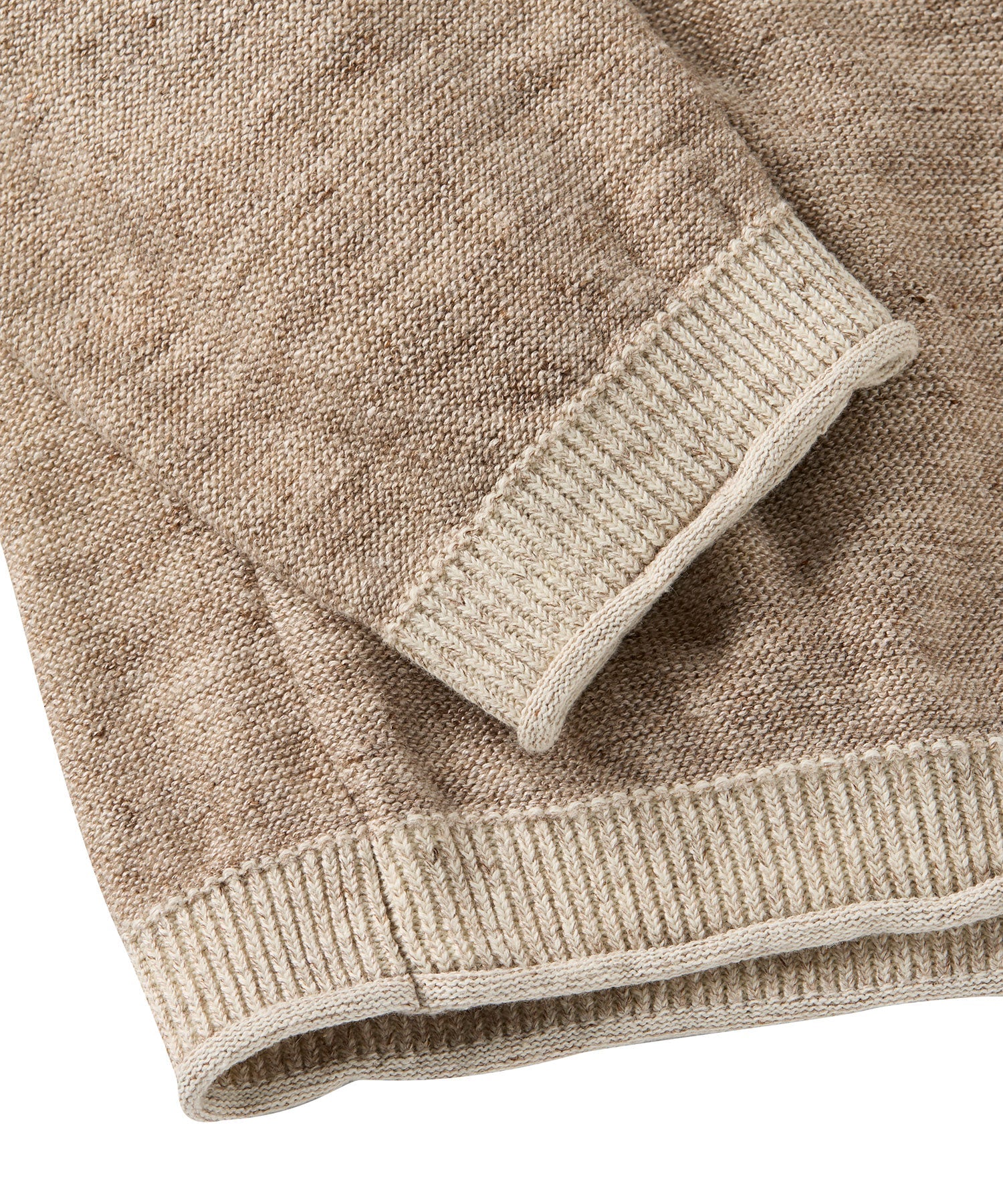 Cotton & Crewneck Sweater in Sand by Borgo28