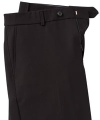 BIG FIT Comfort-EZE Commuter Bi-Stretch Gabardine Trouser in Black (Plain Front Model) by Ballin